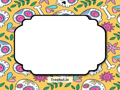 Day Of The Dead Free Printable Labels, 3x4 inch Name Tag